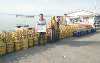 More gas cylinders, diesel seized